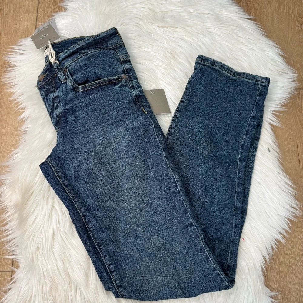 Oliver Logan NWT Straight Leg Chester Jeans in Dark Blue Wash - Size 24/00 - Picture 2 of 6